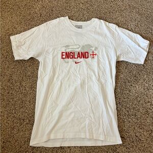 Nike White and Red England Short Sleeve Tee